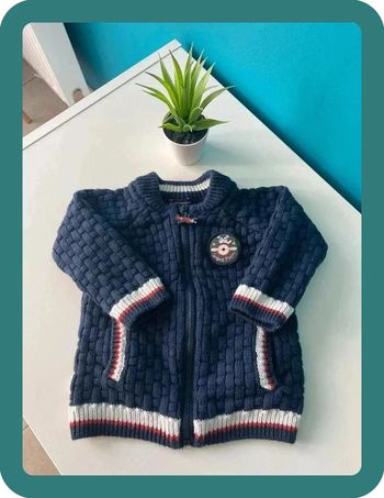 Sublime gilet zippé 12 mois sergent major