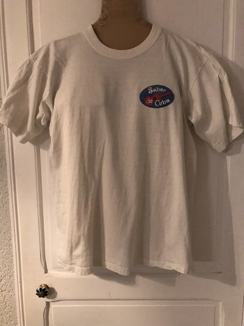 BB- Tee-shirt blanc imprimé « sabor de cuba » TL TBE