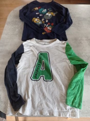Lot de 2 t shirts manche longue 8 ans