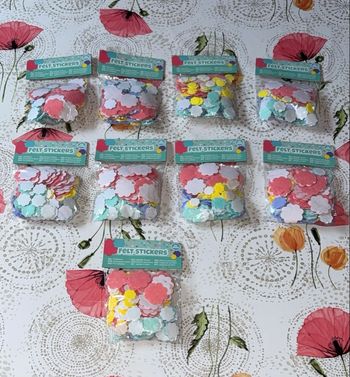 Lot de 9 autocollants en feutrines