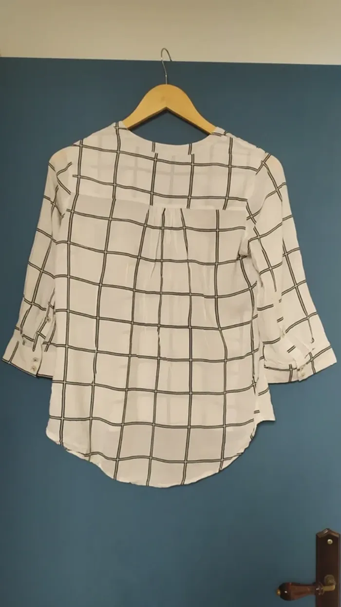 Chemise blanche à carreaux - photo numéro 2