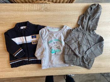 Lot 3 gilets/sweet 6 mois