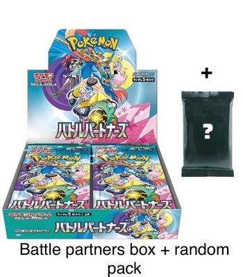 Pokemon TCG Battle Partners Booster Box + Random Pack Display Sv9