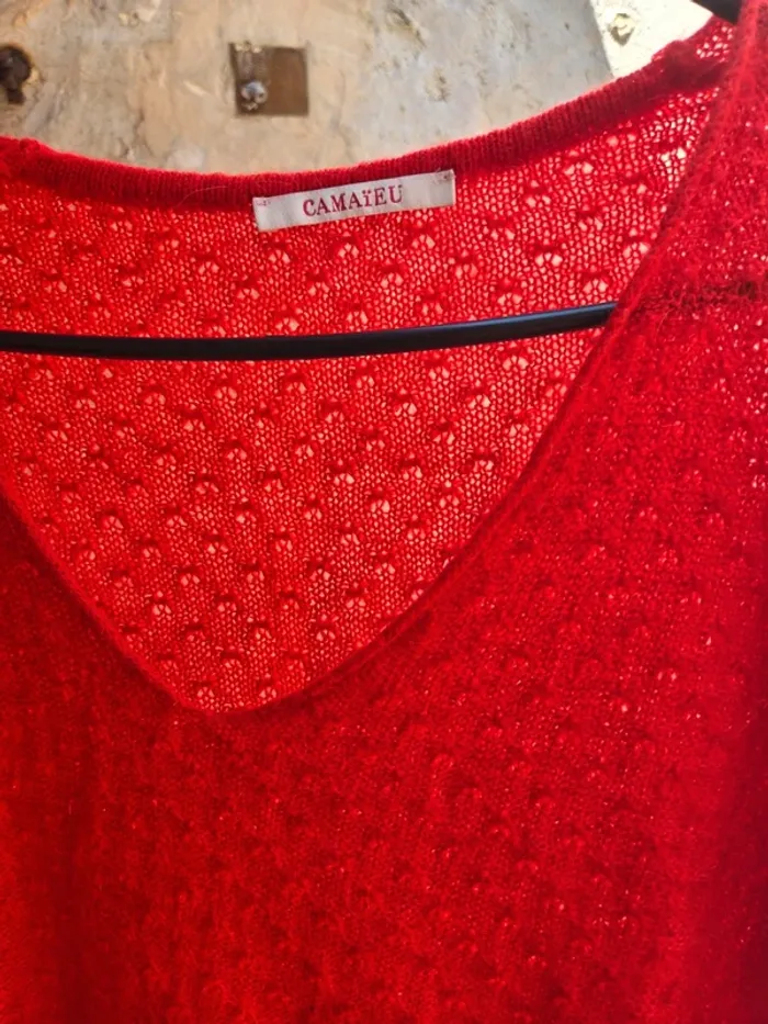 Pull rouge Camaïeu - photo numéro 2