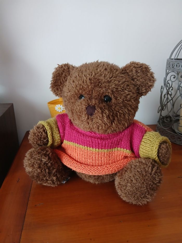 Peluche-doudou Ourson brun *Phildar *23cm - photo numéro 2