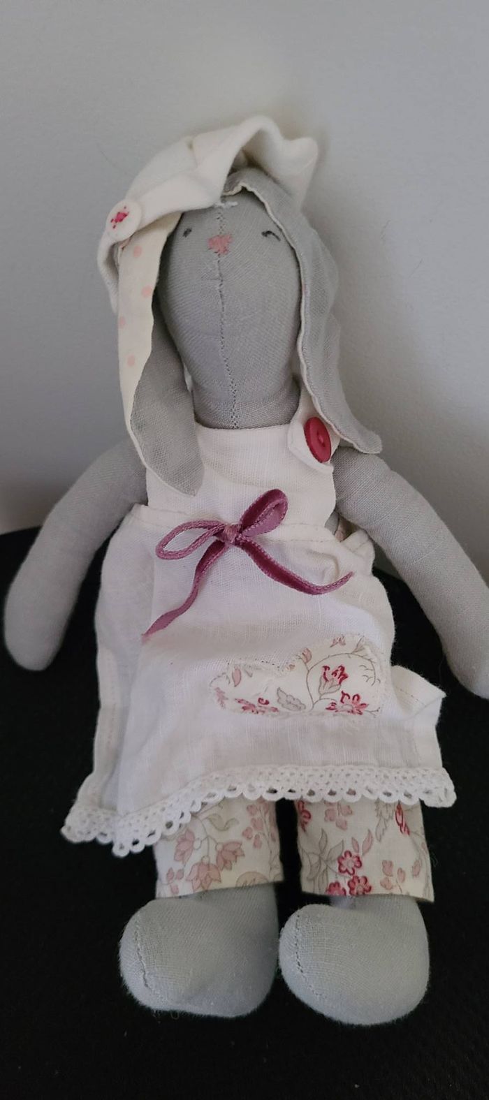 Lapin tissu poupée déco jacinthe : enfants-peluches-doudous par denstyle - photo numéro 3