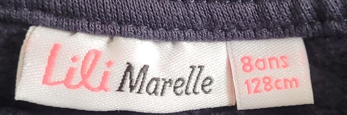 Pull bleu marine et rose pour fille marque lili marelle - photo numéro 3