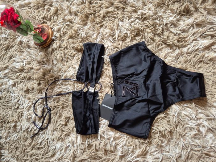 Maillot de bain 2 pièces Zadig & Voltaire noir Taille haute 38 - photo numéro 2