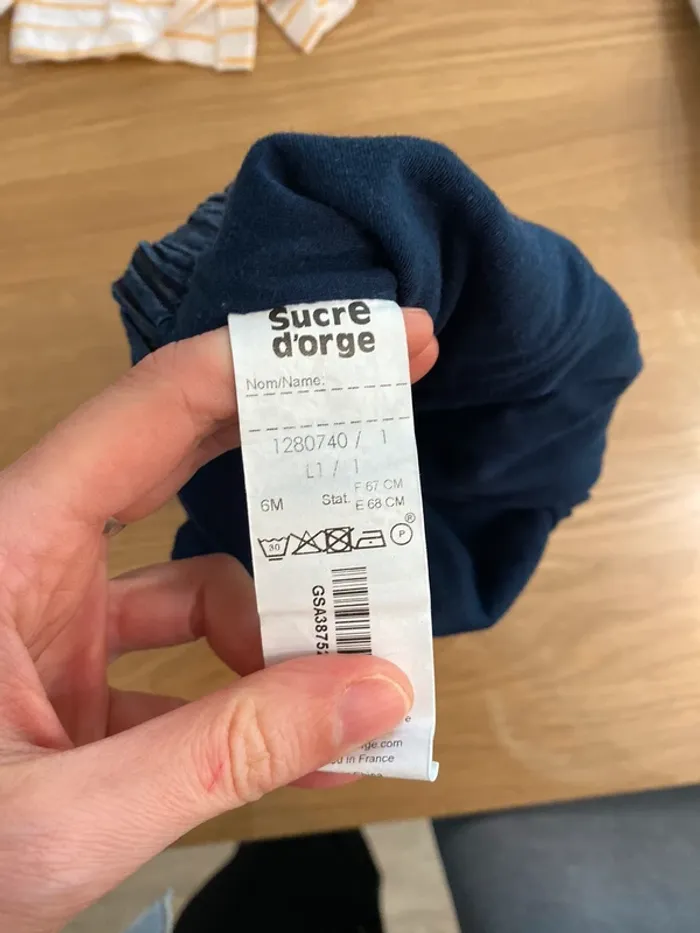 Ensemble Sucre d’orge 6 mois pantalon t-shirt - photo numéro 6