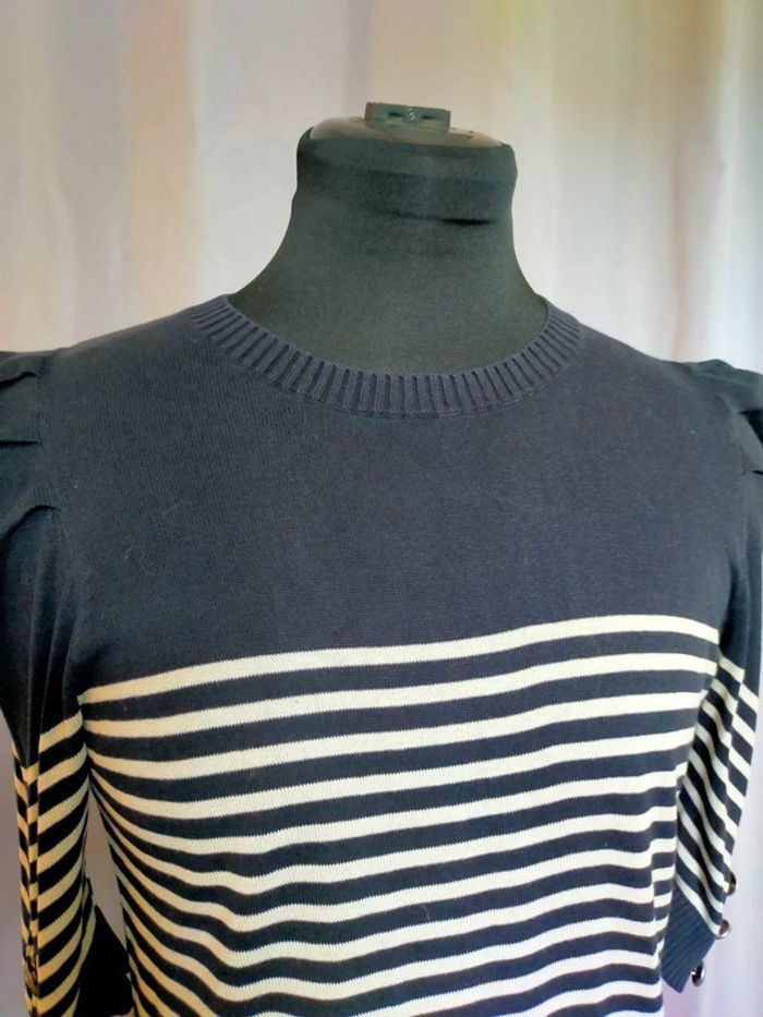 Haut femme rayé manches froncées – The Kooples – Taille S - photo numéro 5