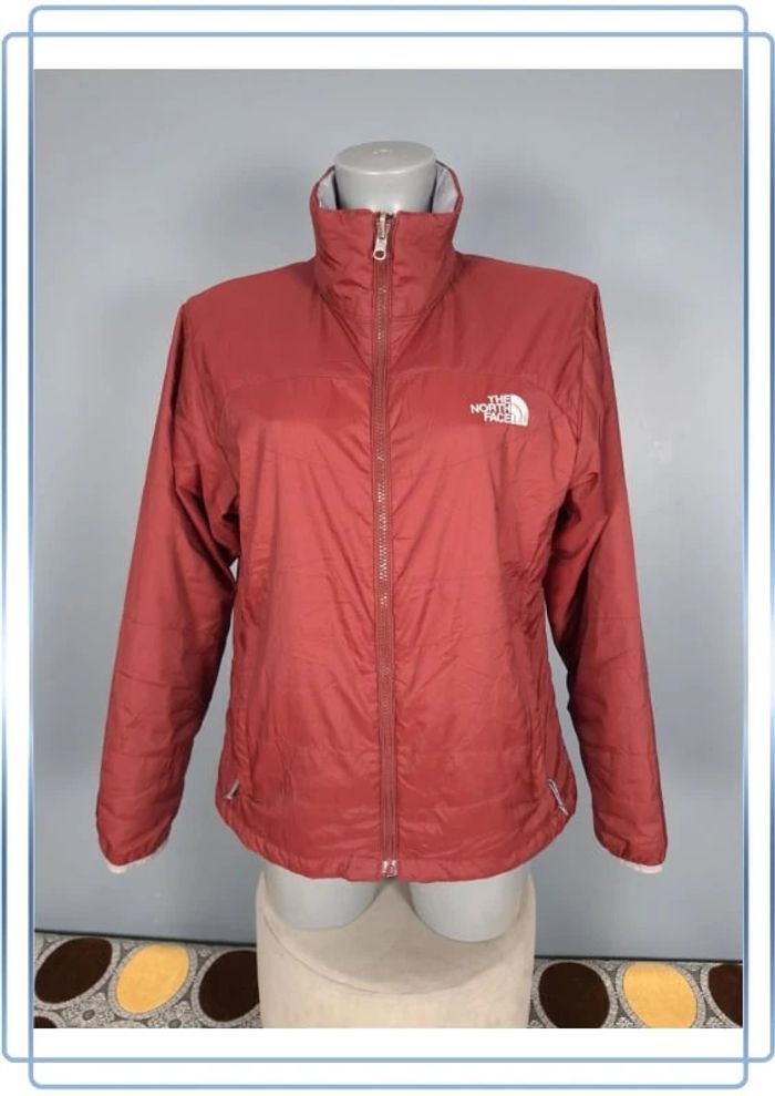 Veste coupe vent / imperméable the north face femme bordeaux taille M  brodé (340)