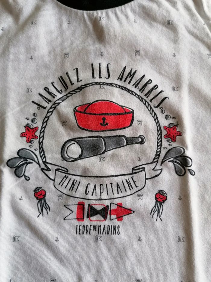 Lot 2 short et Tshirt Terre de Marins 24 mois - photo numéro 3