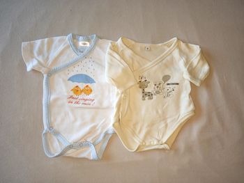 Lot de 2 bodies 1 mois