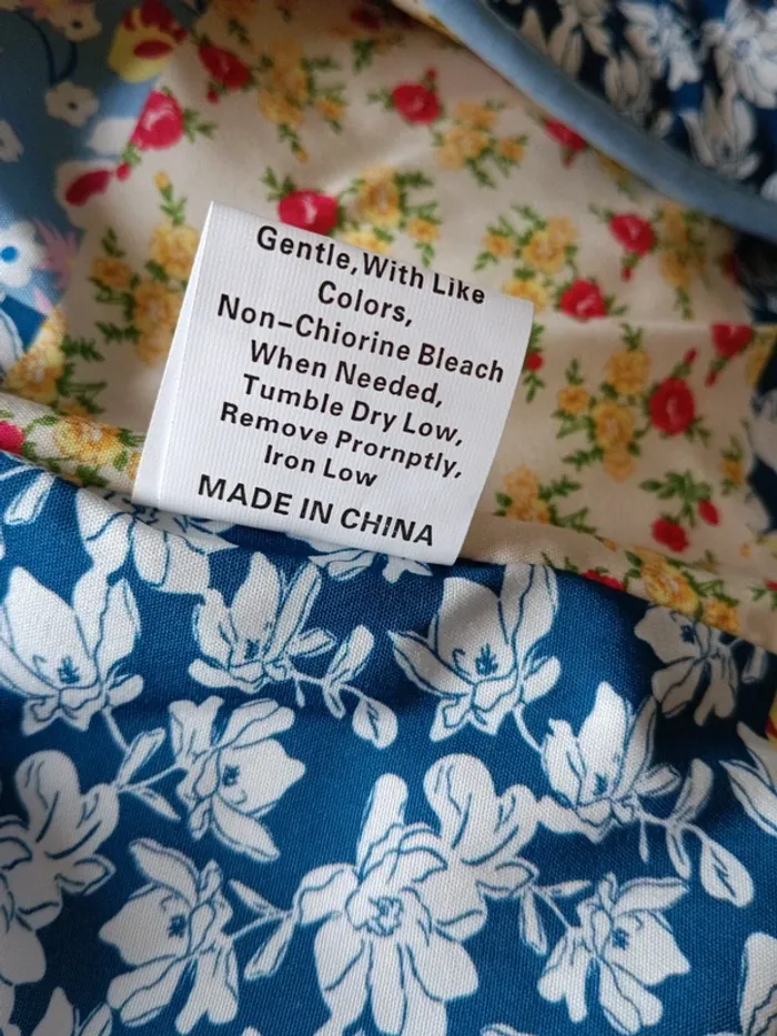 Veste matelassée fleurs multicolore taille M - photo numéro 9