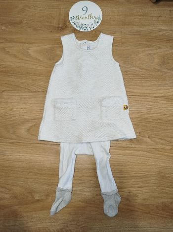 Ensemble robe+1 paire de collants 9 mois