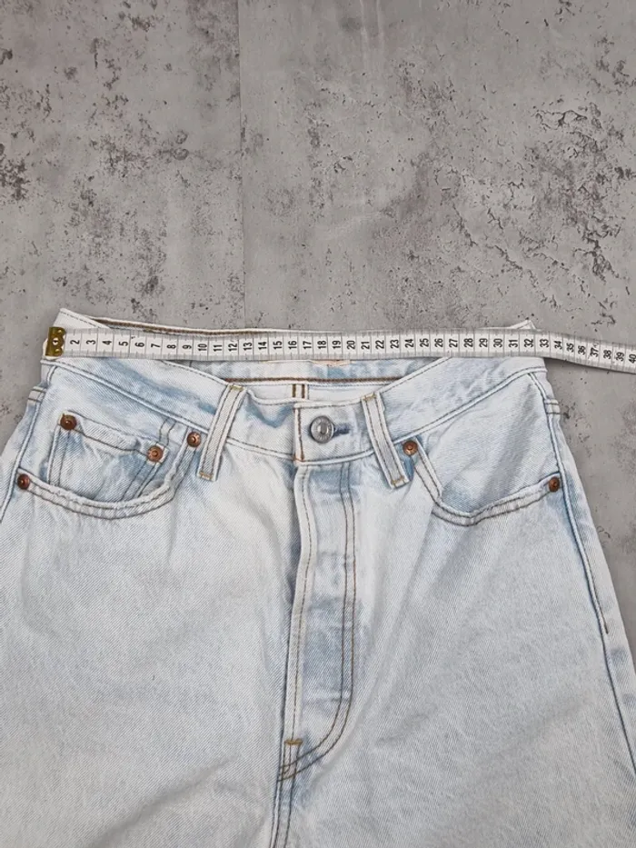 Jeans Levi’s Straight bleu clair – Taille 32 Femme (mesures en photos) - photo numéro 7