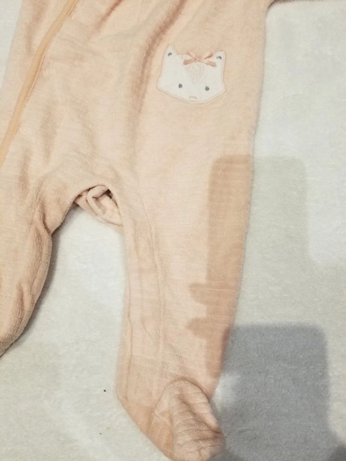 Pyjama renard en velours rose - photo numéro 5