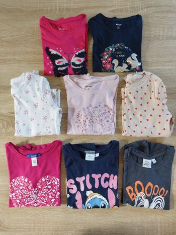 Lot 8 tee-shirts longs 6 ans 
