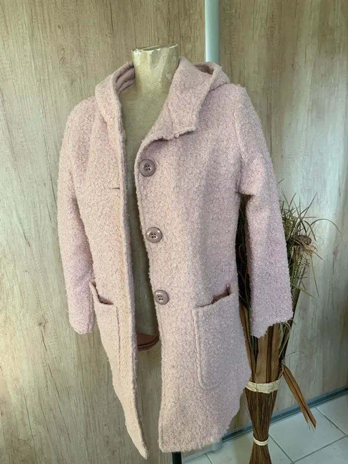 Veste Teddy à capuche rose femme 38/40/42 - photo numéro 2