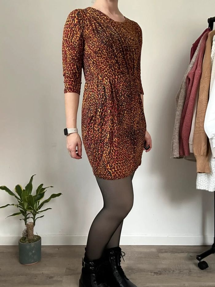 3 Suisses Robe orange à motif – Taille 36 – Très bon état - photo numéro 8