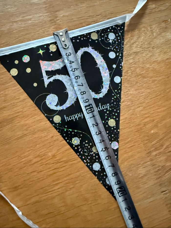 Lot de 2 guirlandes joyeux anniversaire et 50 ans - photo numéro 6