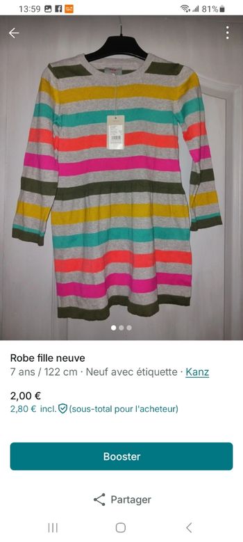 Robe fille neuve