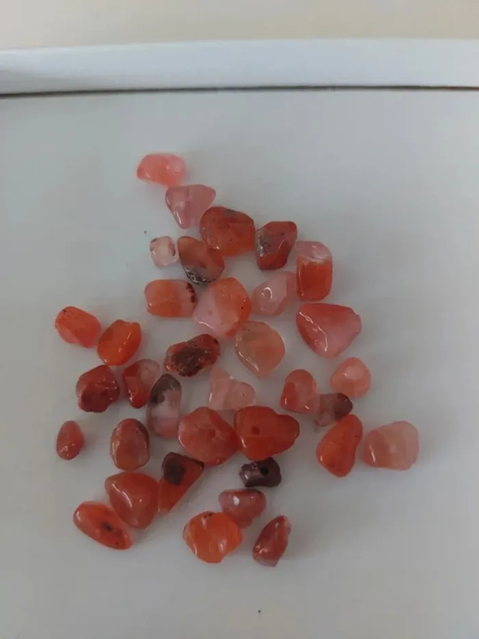 Perles pierre naturelle rouge - photo numéro 2
