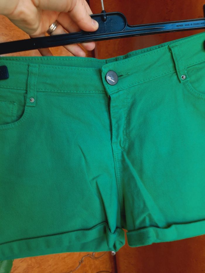 Short Mim denim vert 38 - photo numéro 3