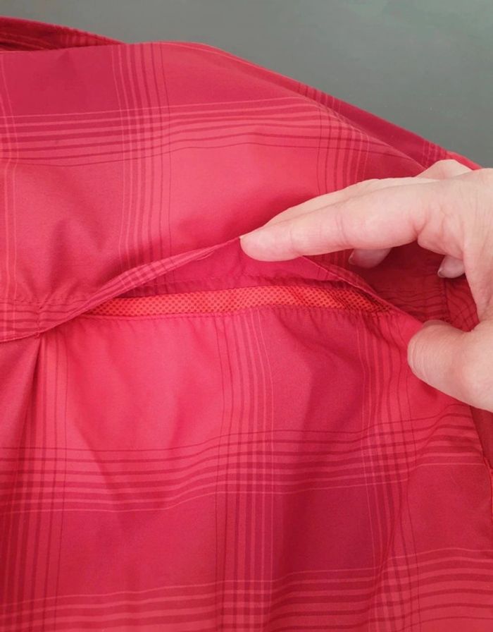 Chemise carreaux corail rouge décathlon - photo numéro 4
