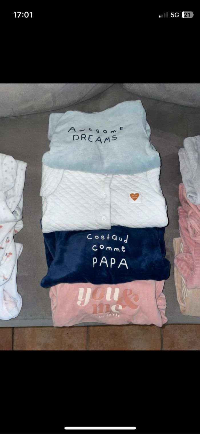 Lot pyjamas 6 mois bébé fille - photo numéro 3