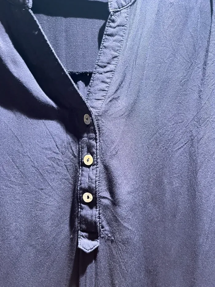 Chemisier bleu marine taille S de marque Melya Mélody très bon état - photo numéro 2