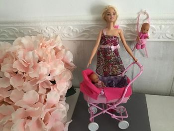 Barbie et poussette simba avec jumeaux