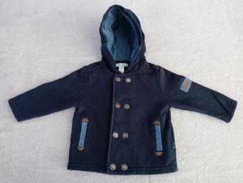 Veste Obaïbi bleu marine 9-12 mois (réf perso L43)(familleac72)