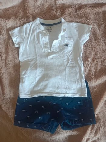 Ensemble bébé Polo motif velo
