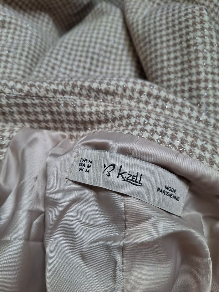 Veste manteau beige M pailleté neuf - photo numéro 3