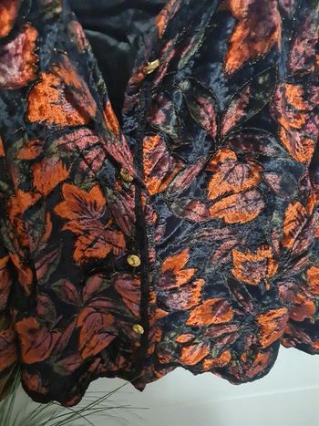 Veste vintage imprimée boutons dorés