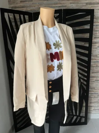 Veste blazer couleur beige