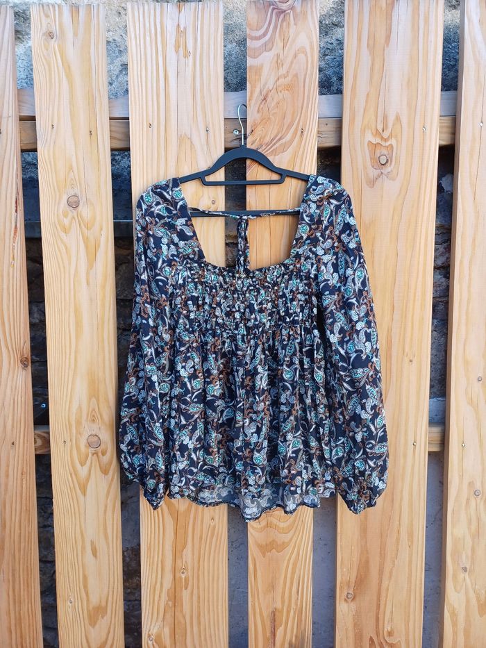Jolie blouse originale à manches longue imprimé fleurs baroque Cache Cache - photo numéro 8