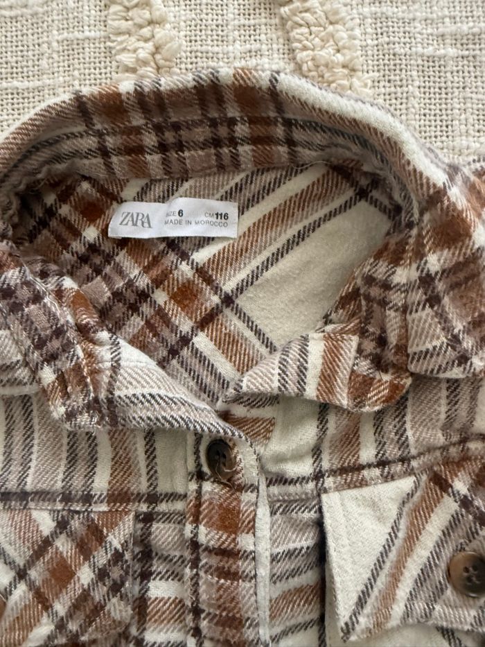 Surchemise fille 6 ans beige/ marron Zara - photo numéro 2