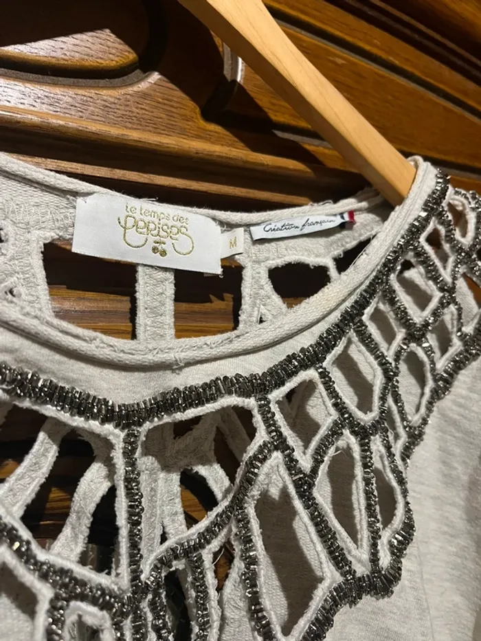 Sweat original le temps des cerises crème - photo numéro 3