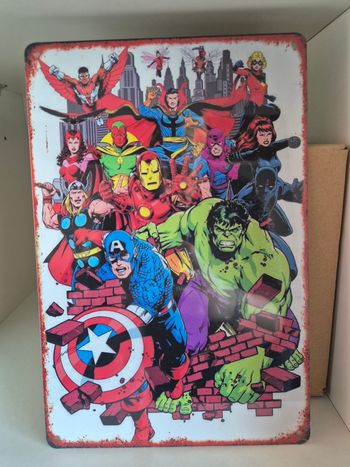 Plaque métallique murale 