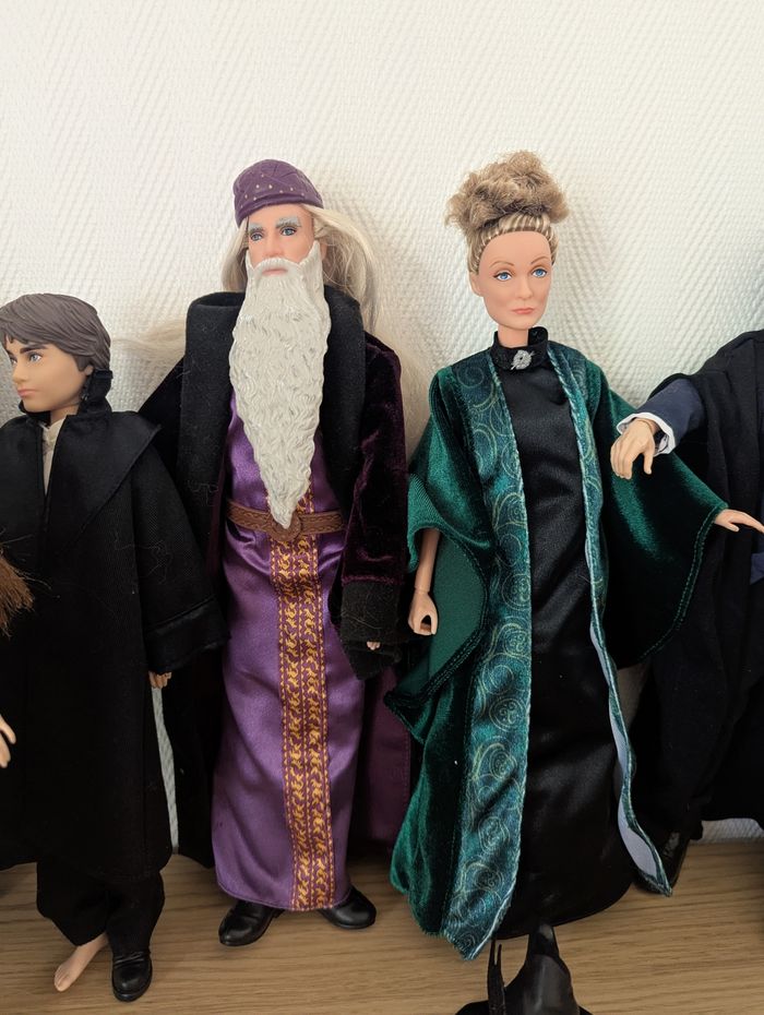 Lot de poupées harry Potter, hermione, Ron, Hagrid, Dumbledore, prof Mac Gonagall et Rogue - photo numéro 6