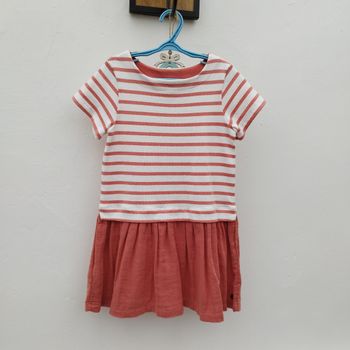 Robe en jersey et gaze de coton bio