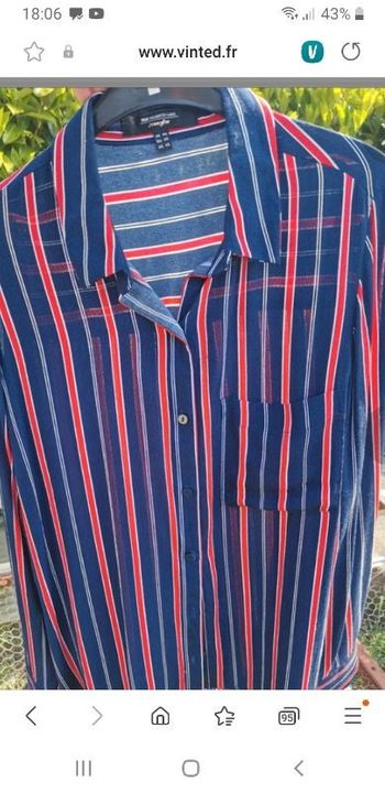 Chemisier à rayures taille 34