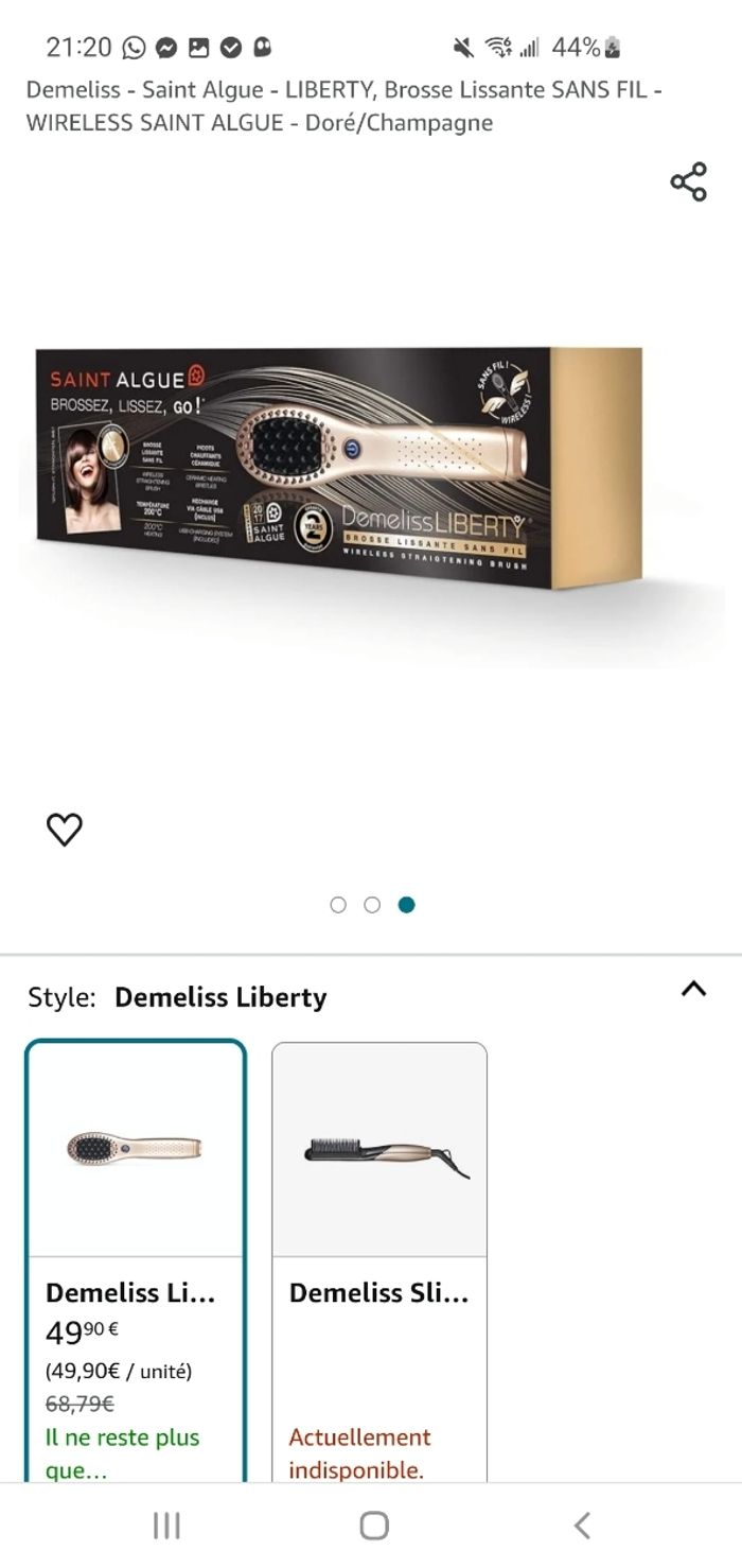 Brosse Lissante Saint Algue Demliss Liberty. - photo numéro 3