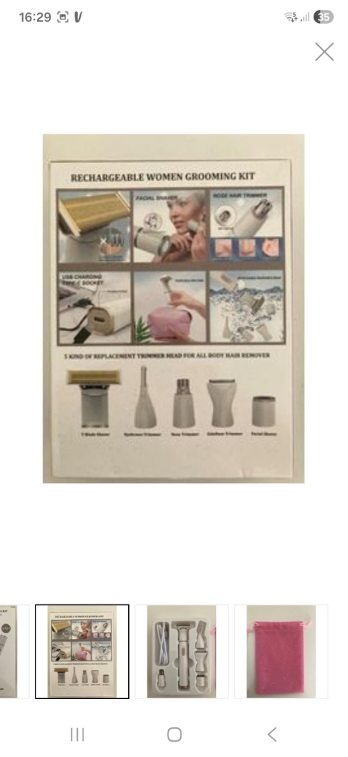 Kit de toilette féminin rechargeable 5 têtes - photo numéro 3