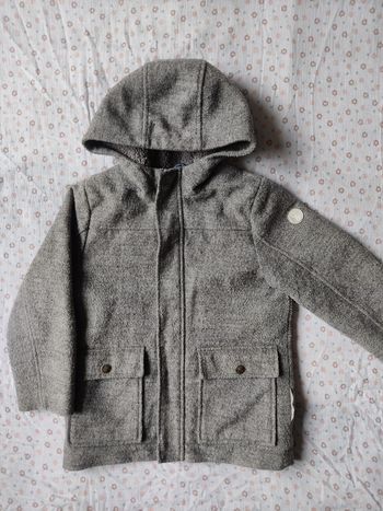 Manteau laine bouillie gris Okaïdi - Taille 6 ans - Très bon état