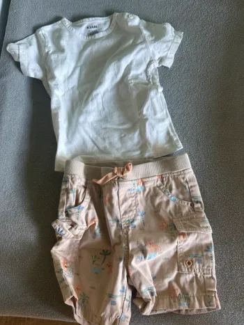 Ensemble short t shirt garçon