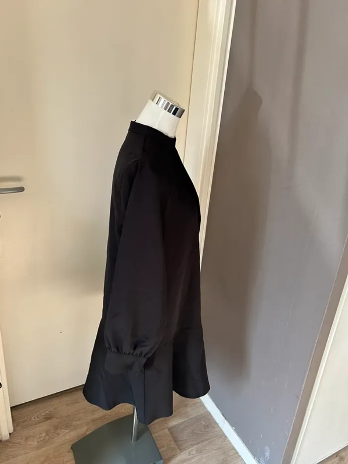 Zara robe casual manches longues noir, femme, taille L/40 - photo numéro 4