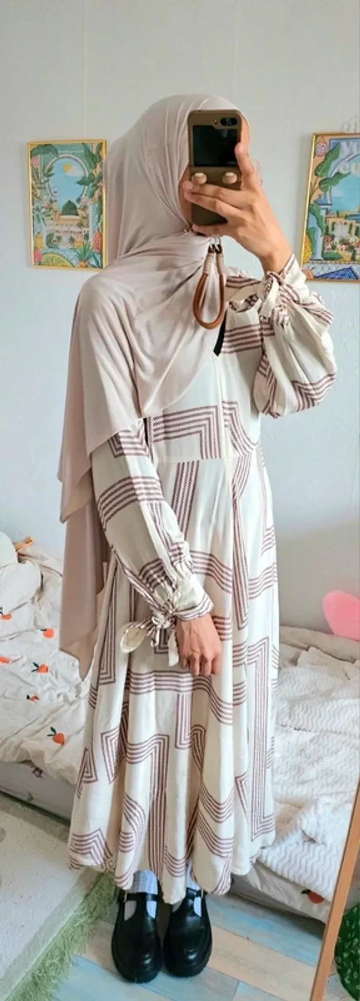 Robe fluide imprimée H&M - Taille 40 - photo numéro 6